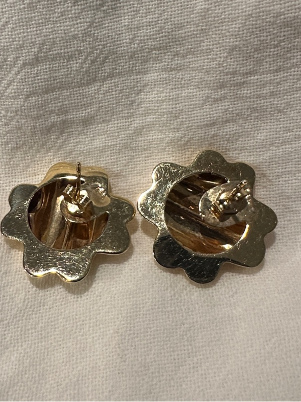 Gold 14K Double-Bar Cluster Earrings - Women Jewelry - Picture 3 of 4